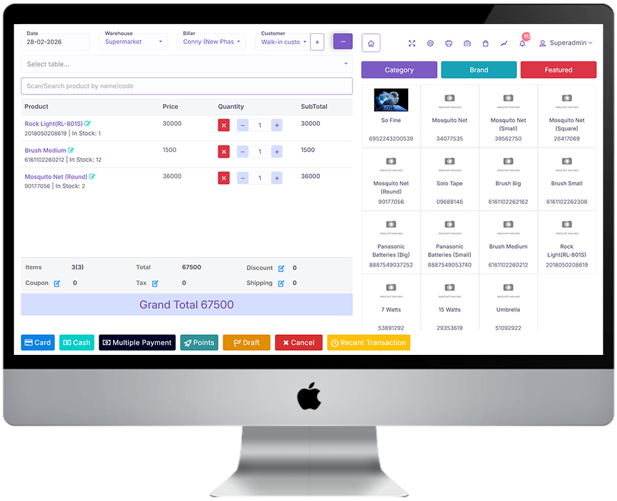 Point of Sale billing system
